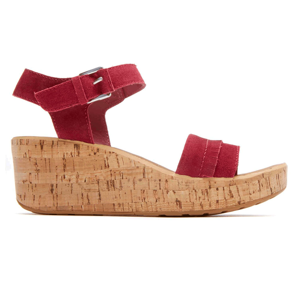 Rockport Womens Weekend Casuals Lanea Quarter-Strap - Sandals Red - BWN397104